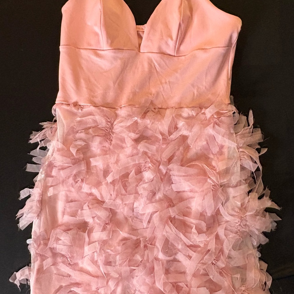 Elegant Pink Strapless Dress